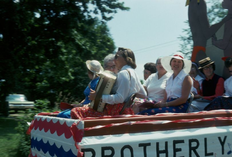  on her float at July 4th 1975 celebration in East Liberty, Ohio